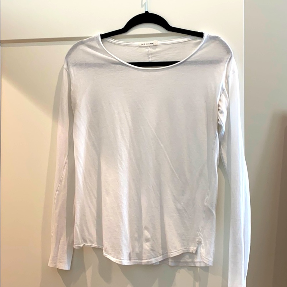 Rag and bone white long sleeve shirt (Xs)